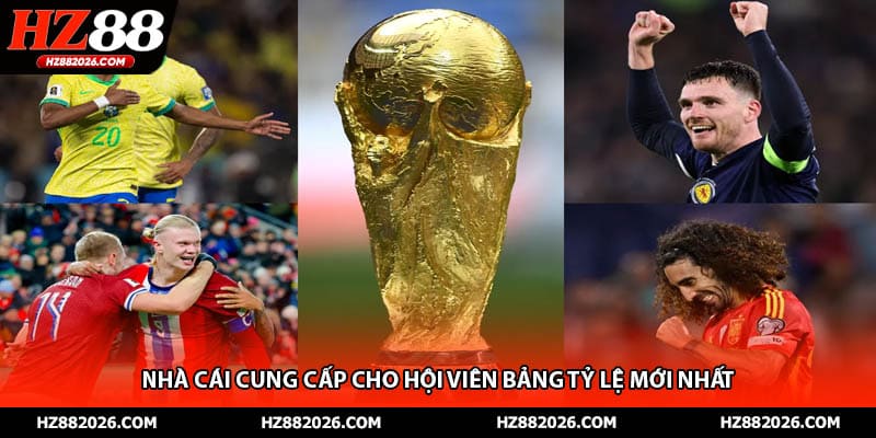 Nhà cái cung cấp cho hội viên bảng tỷ lệ mới nhất